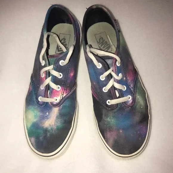Galaxy Vans Sneakers • Size US Missy 4.0 • Preloved with wear - Picture 3 of 16